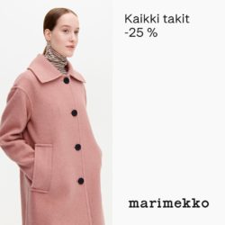 (Marimekko) Kaikki takit -25 % Etu voimassa 9.10. saakka Marikylän jäsenille