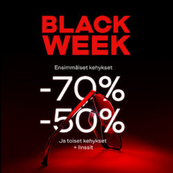 (Instrumentarium) BLACK WEEK 18.11. -27.11. Ensimmäiset kehykset -70% ja…