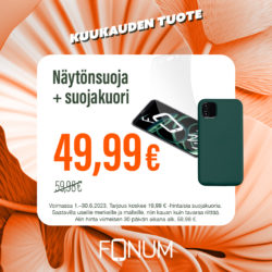 (Fonum) Näytönsuoja ja suojakuori 49,99 € (norm. 59,98 €) Voimassa…